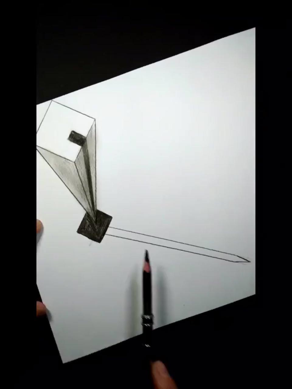 3d cones drawing | 3d pencil art
