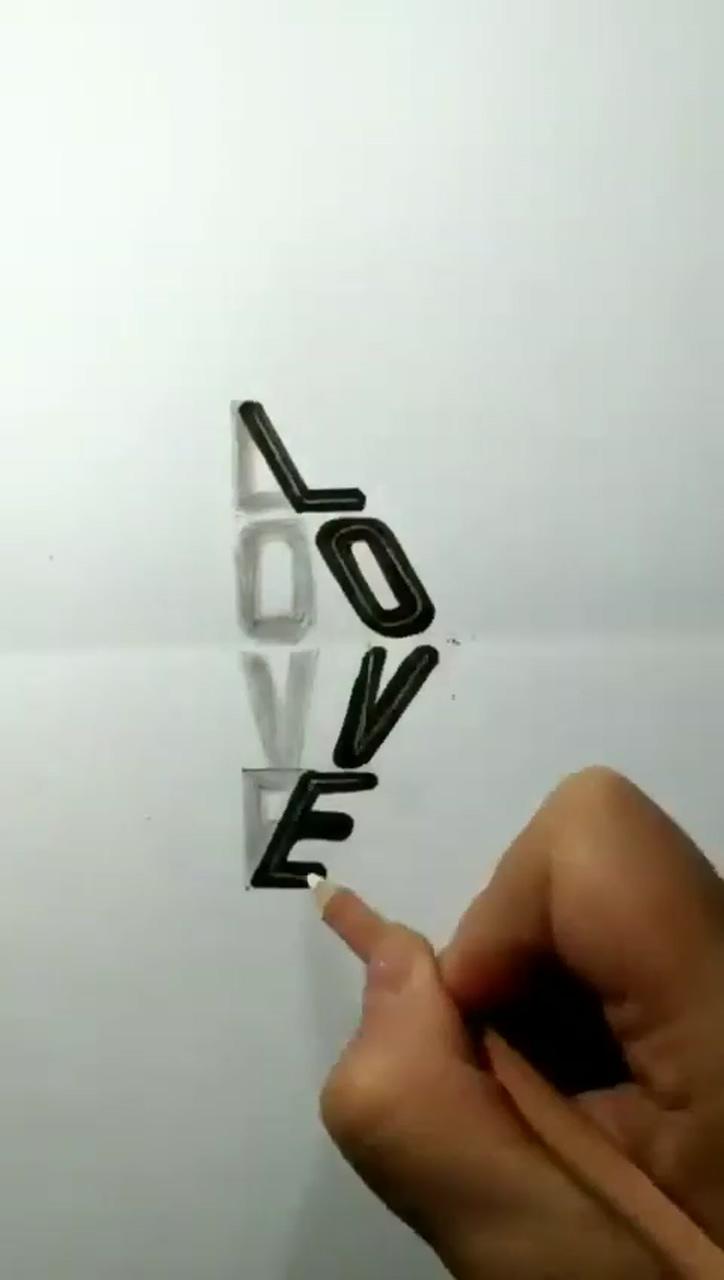 3d love pencil art | art drawings sketches pencil