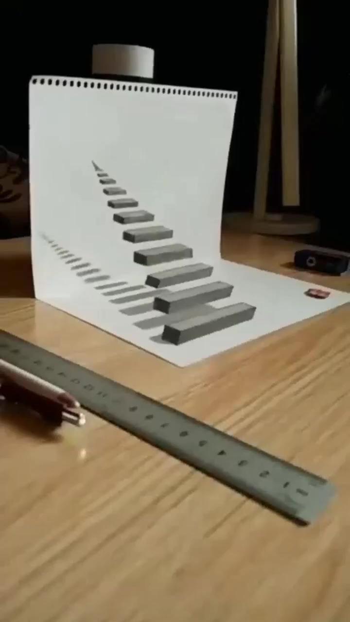 3d stairs sketch ideas. | best origami ever