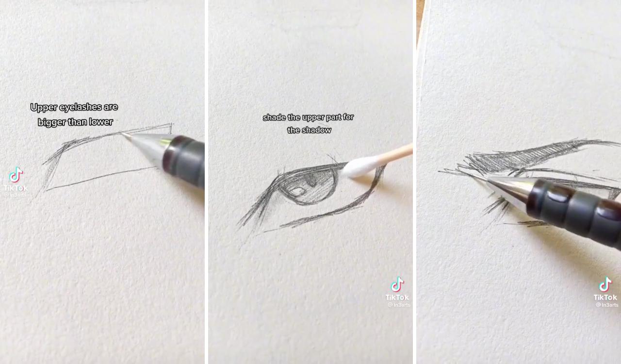 Anime eyes | cool pencil drawings