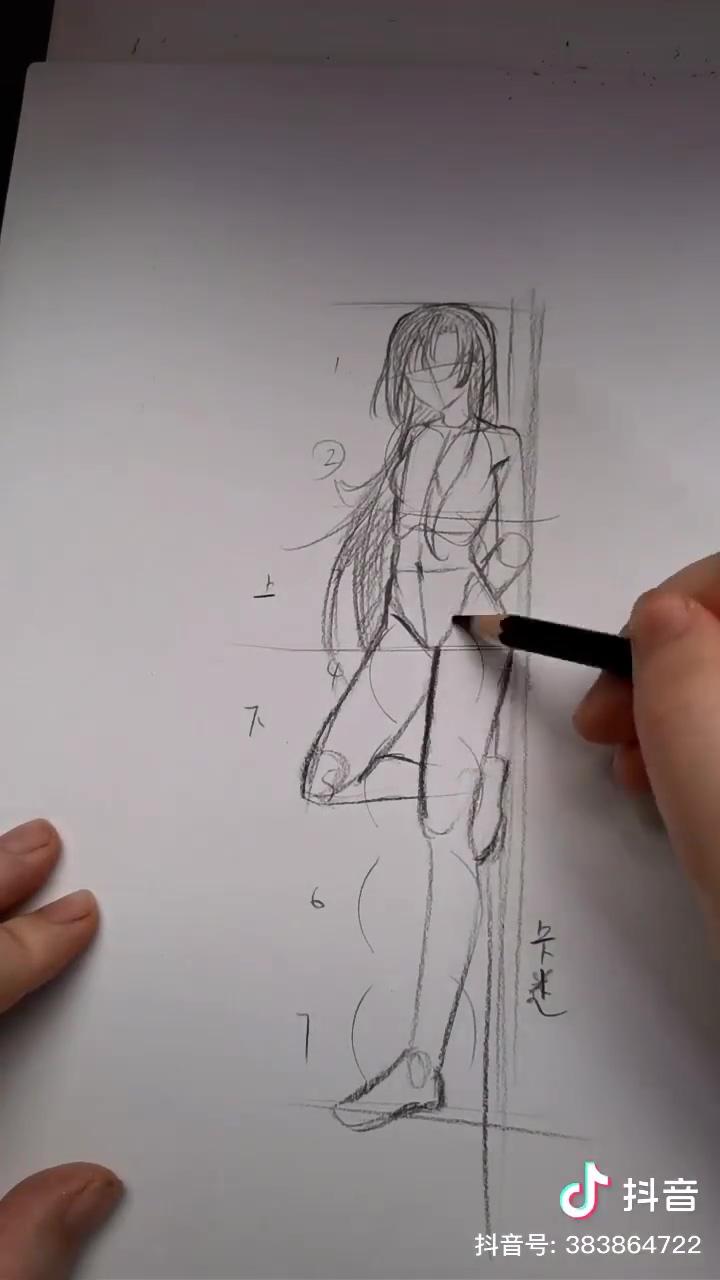 Anime girl sketching | hamtaro fan art tik tok