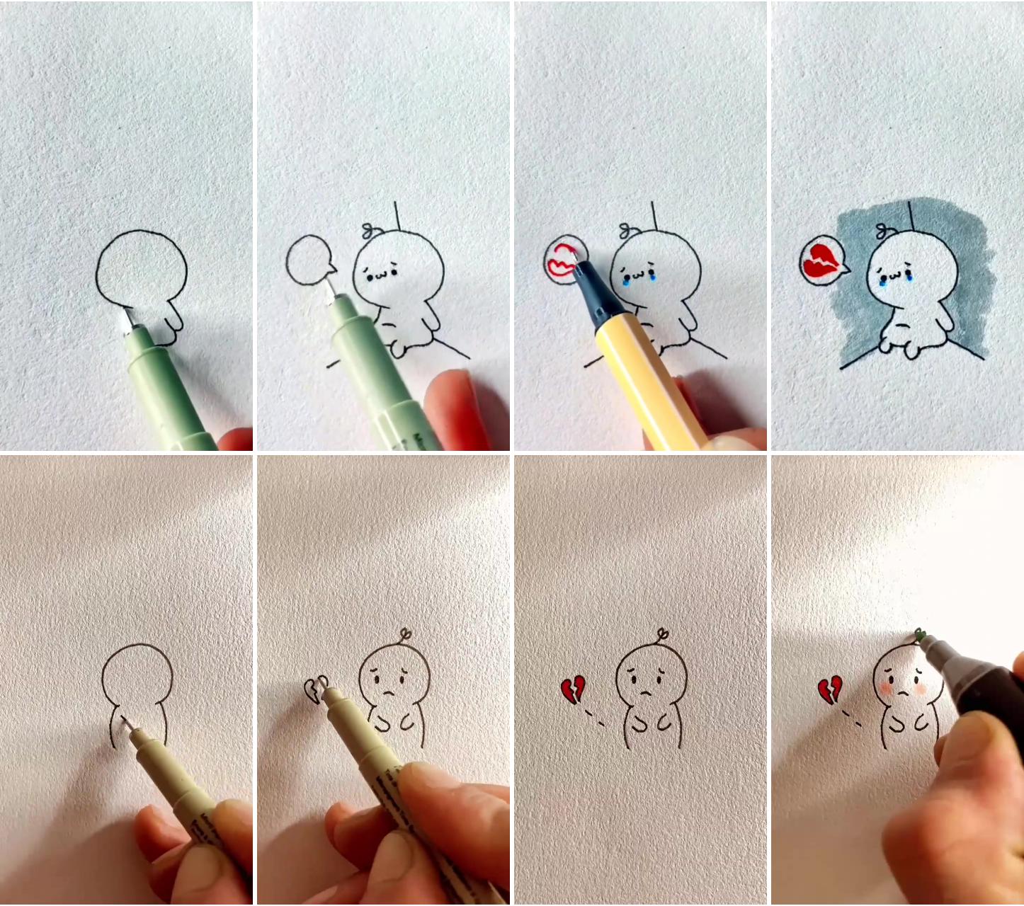 Are you still thinking about her/him satisfying art #arts #satisfying #artwork #painting | cute doodles drawings