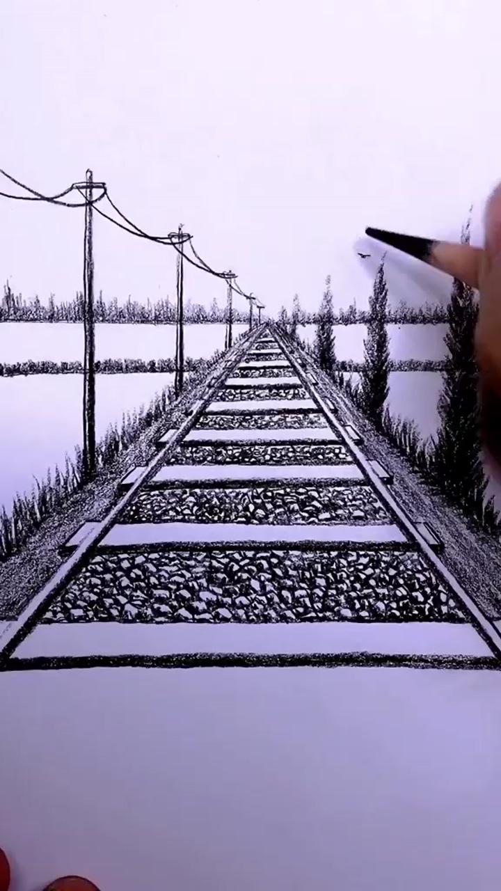 Beautiful pencil black & white | landscape pencil drawings