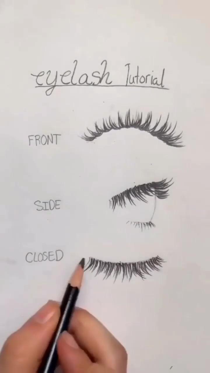 Credit- artblueprints. how to draw eyelashes. on instagram; pencil sketch images