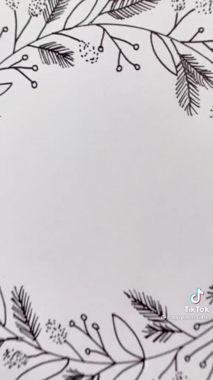 Cute christmas drawing fine liner pencil art | christmas card art