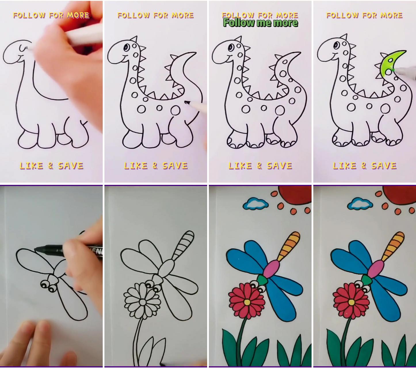 Disney drawing ideas - cool drawings with color easy | how to draw a flowers for beginners [*easy tutorial*]
