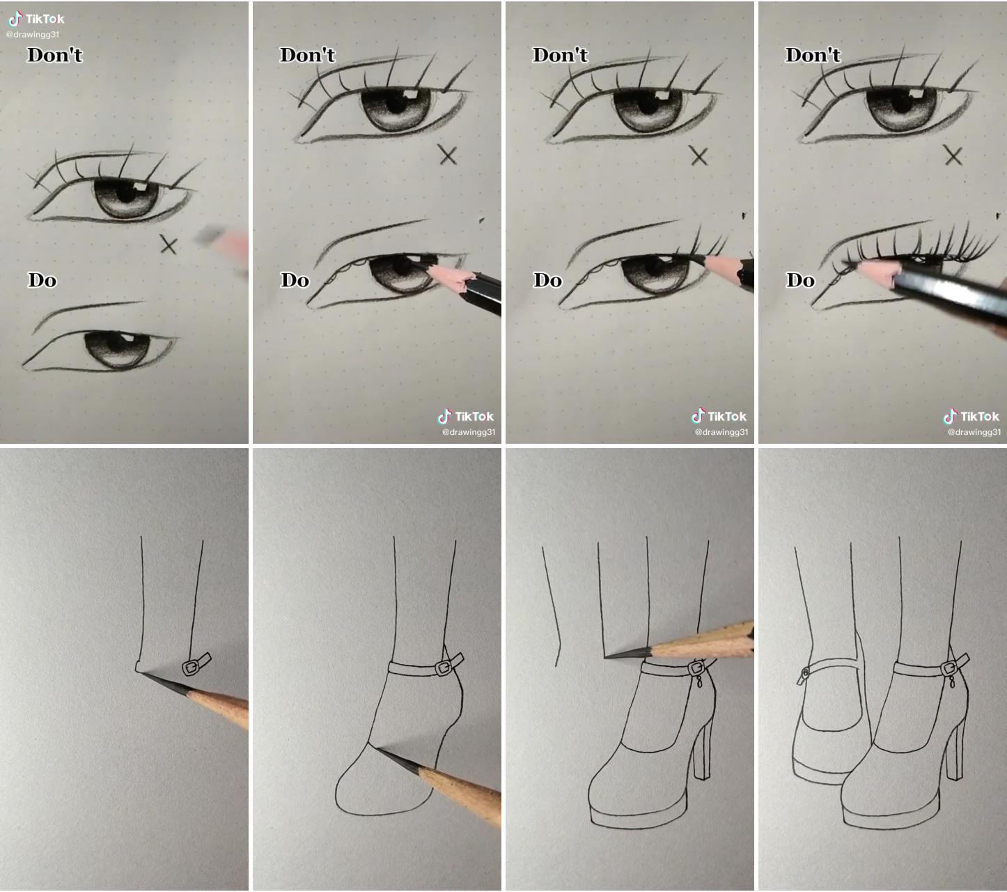 Do's and don'ts: eye drawing | pencil sketch images