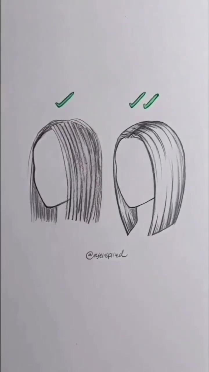 Draw hair | cute drawing