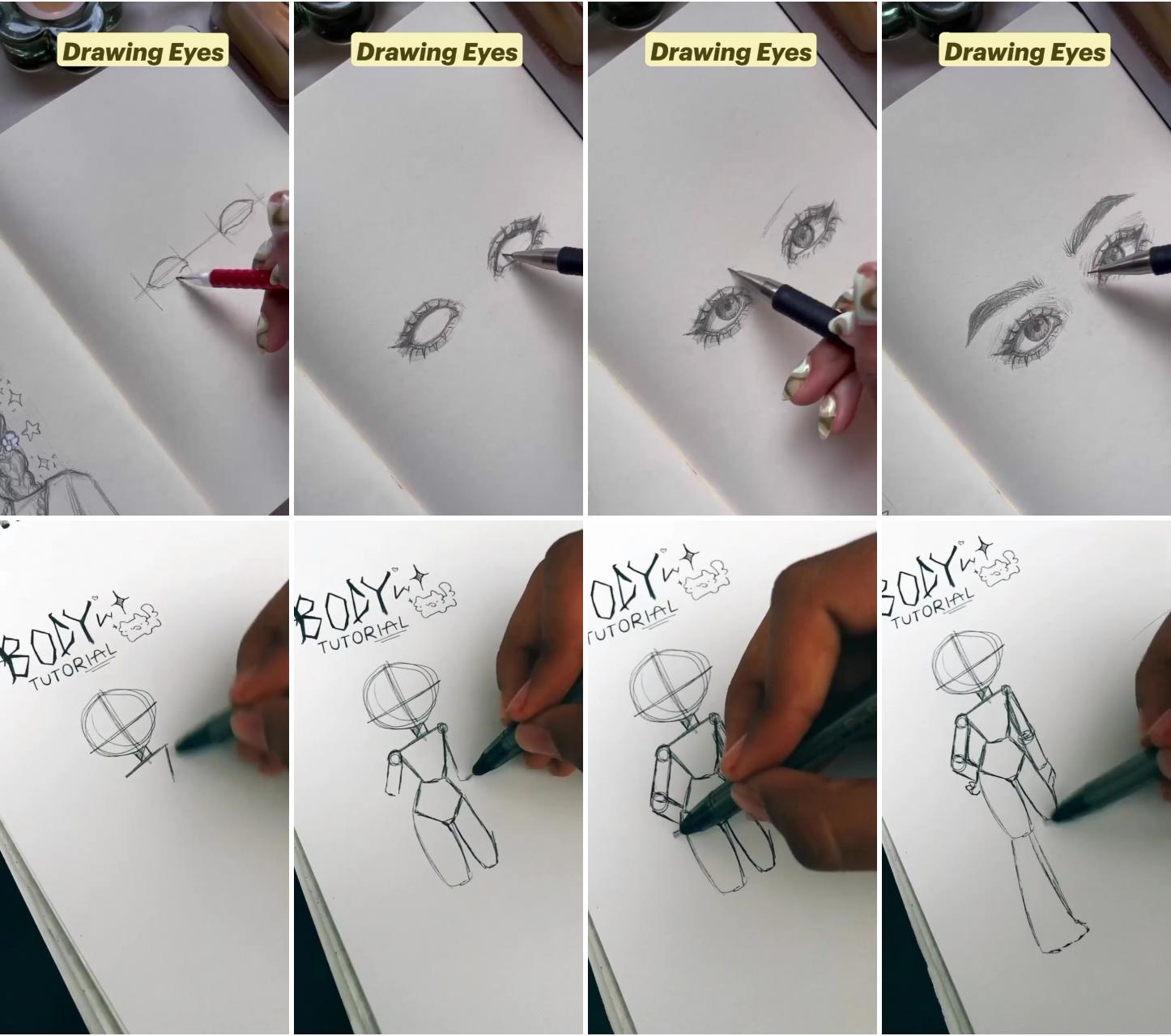 Drawing eyes | body tutorial