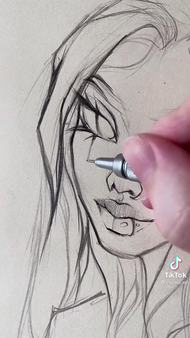 Drawing girl sketch; how to draw anime eye