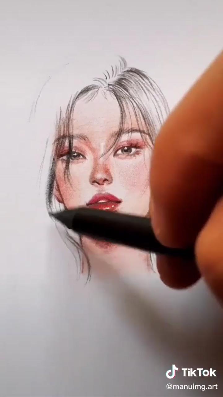 Drawing | how i draw faces / portrait tutorial promarker drawing