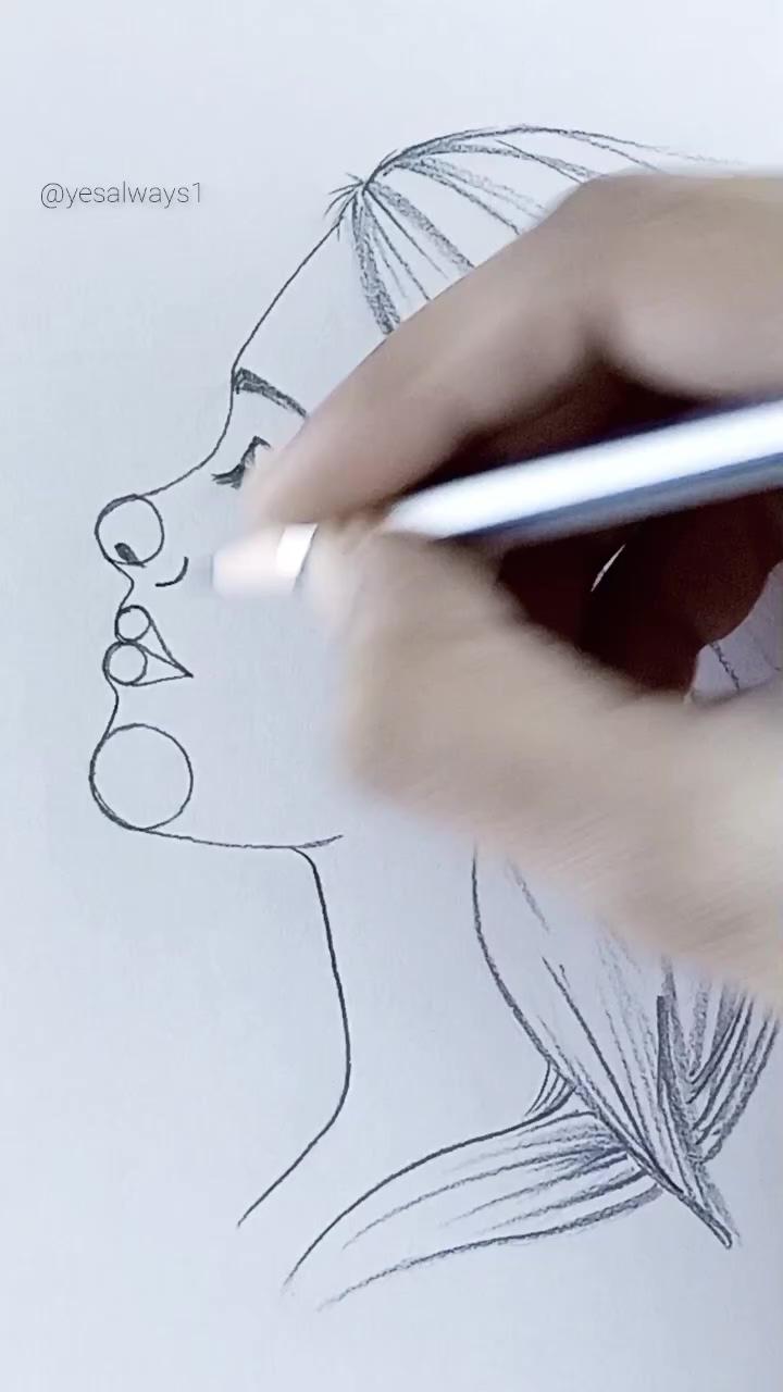 Drawing | how to draw a nose and lips