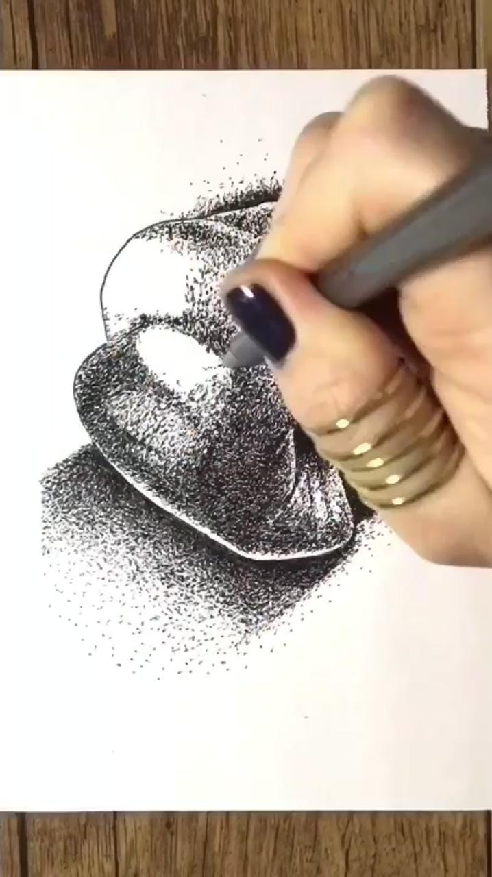 Drawing made easy, stippling, art lesson, drawing ideas | dotted drawings