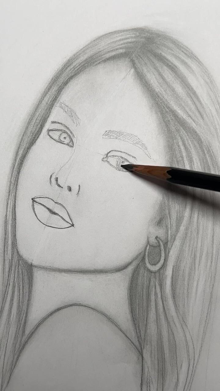 Drawing technique/pencil art | portrait sketching time-lapse