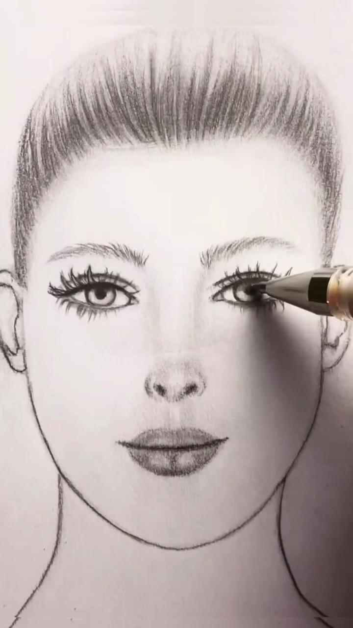 Drawing technique/pencil drawing | how to draw a pretty girl