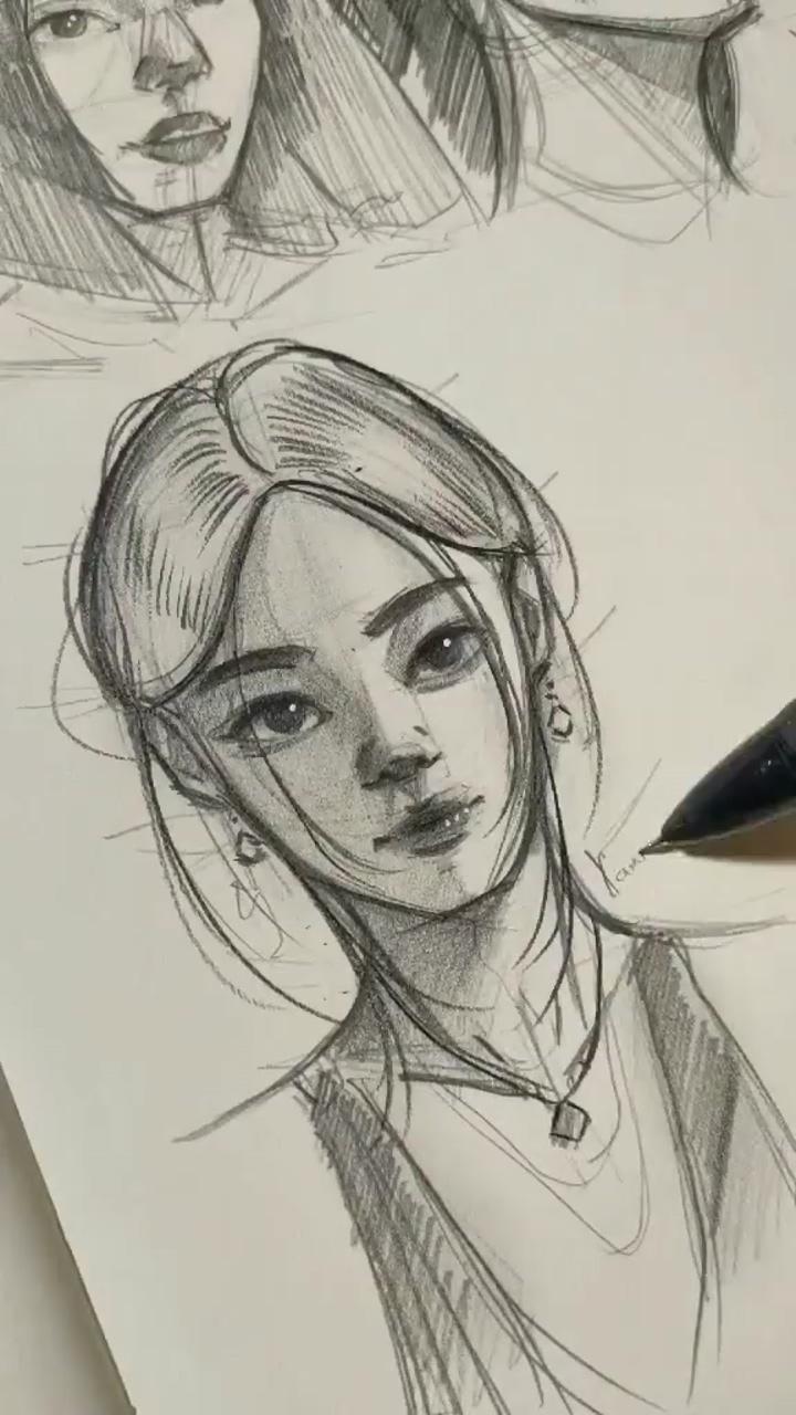 Drawing tutorial face; sketches tutorial