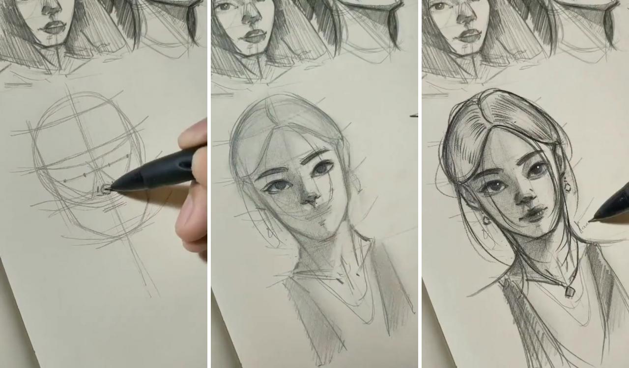 Drawing tutorial face | sketches tutorial