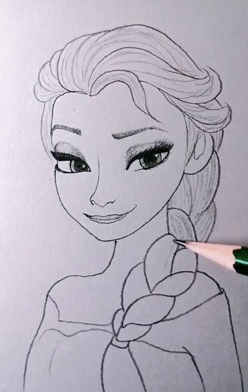 Drawing with pencil ideas; frozen drawings
