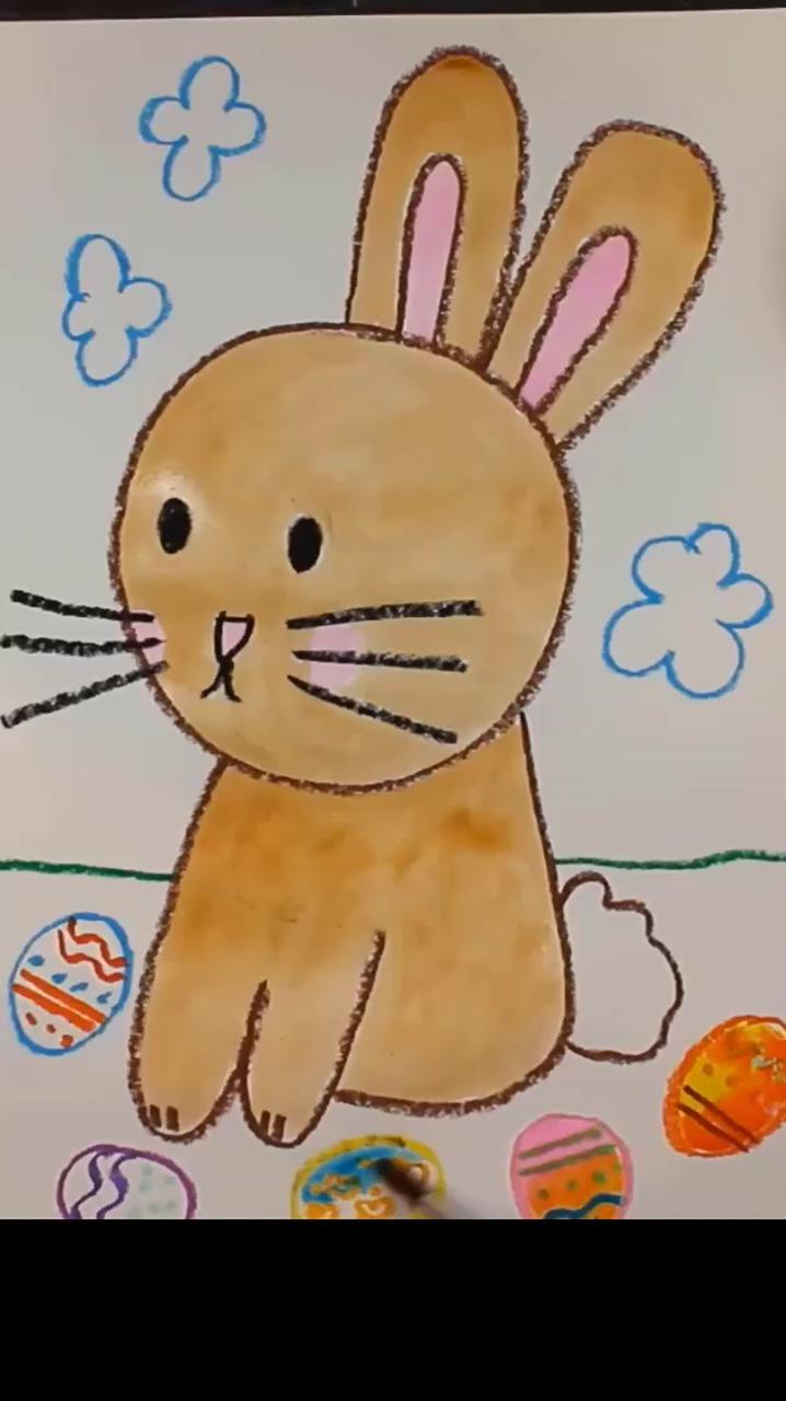 Easy & fun art project for kids: how to draw and watercolor paint the easter bunny & easter eggs | art projects for kids and beginners: inspired by famous artists matisse, kusama, and kandinsky