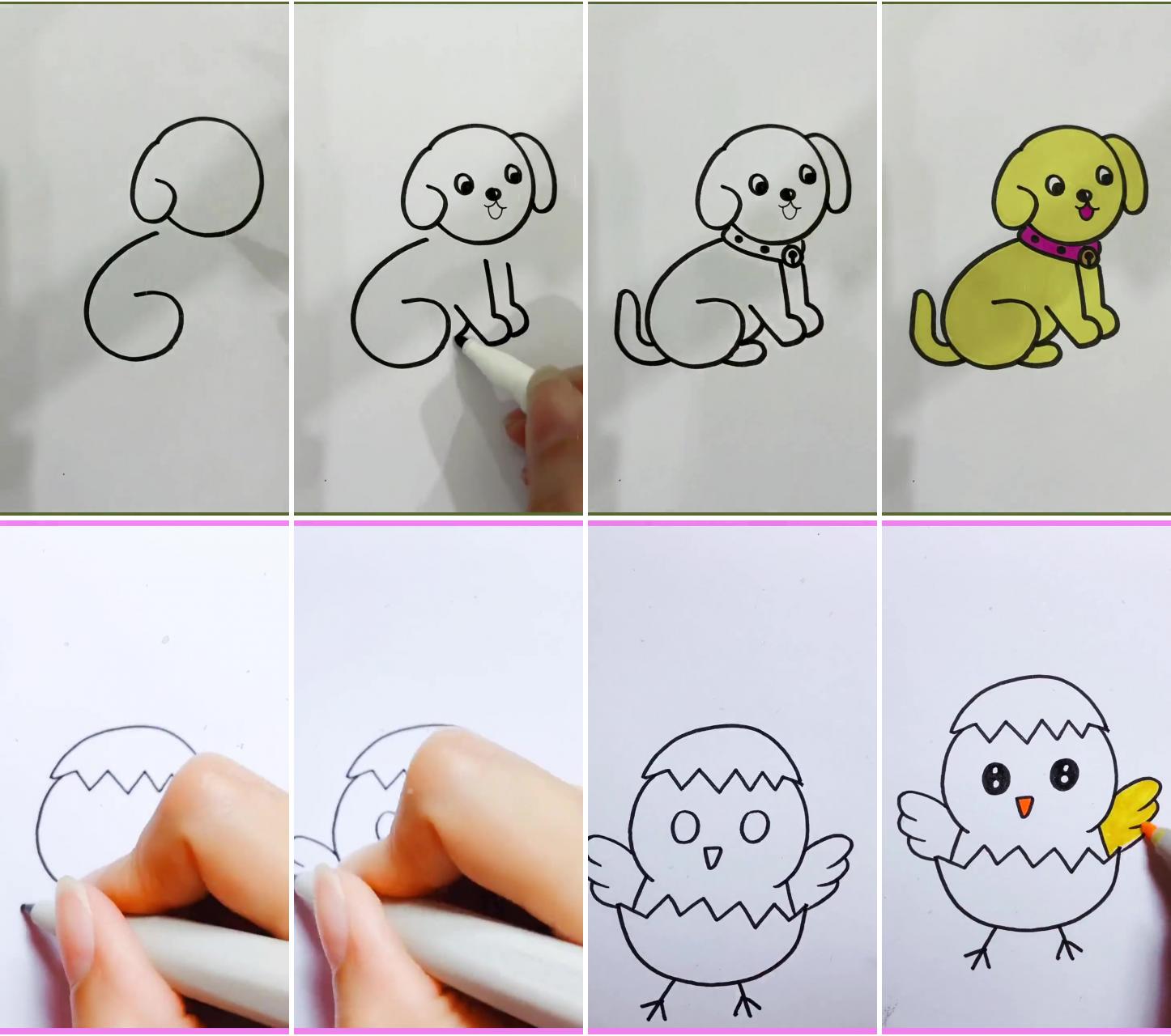 Easy how to draw a dog step by step tutorial | free pencil drawing class - how to draw a chicks