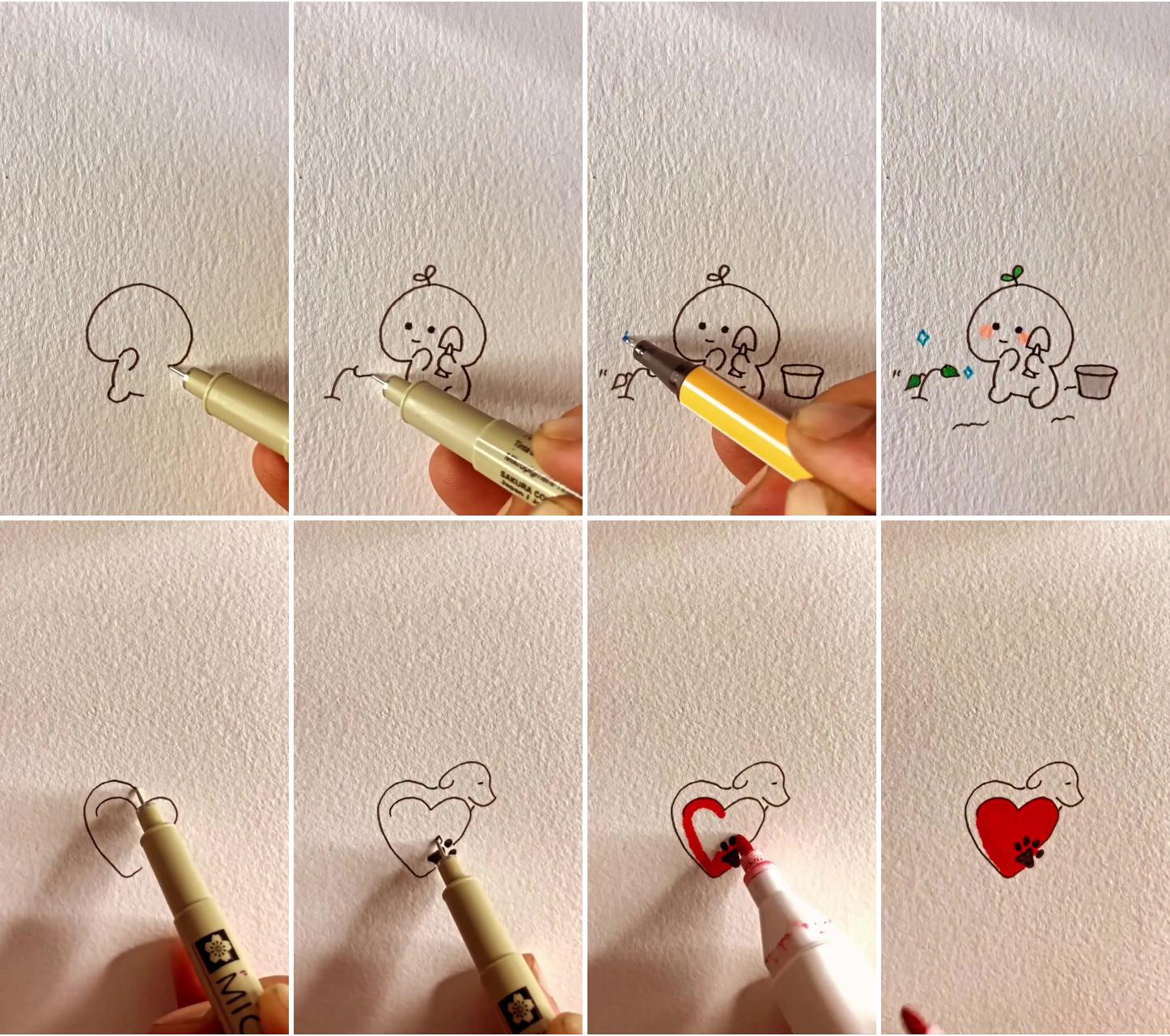 Easy love drawings | cute doodles drawings