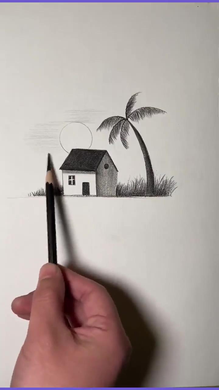 Easy step by step how to draw a house tutorial easy step by step how to draw a house tutorial | scenery drawing pencil