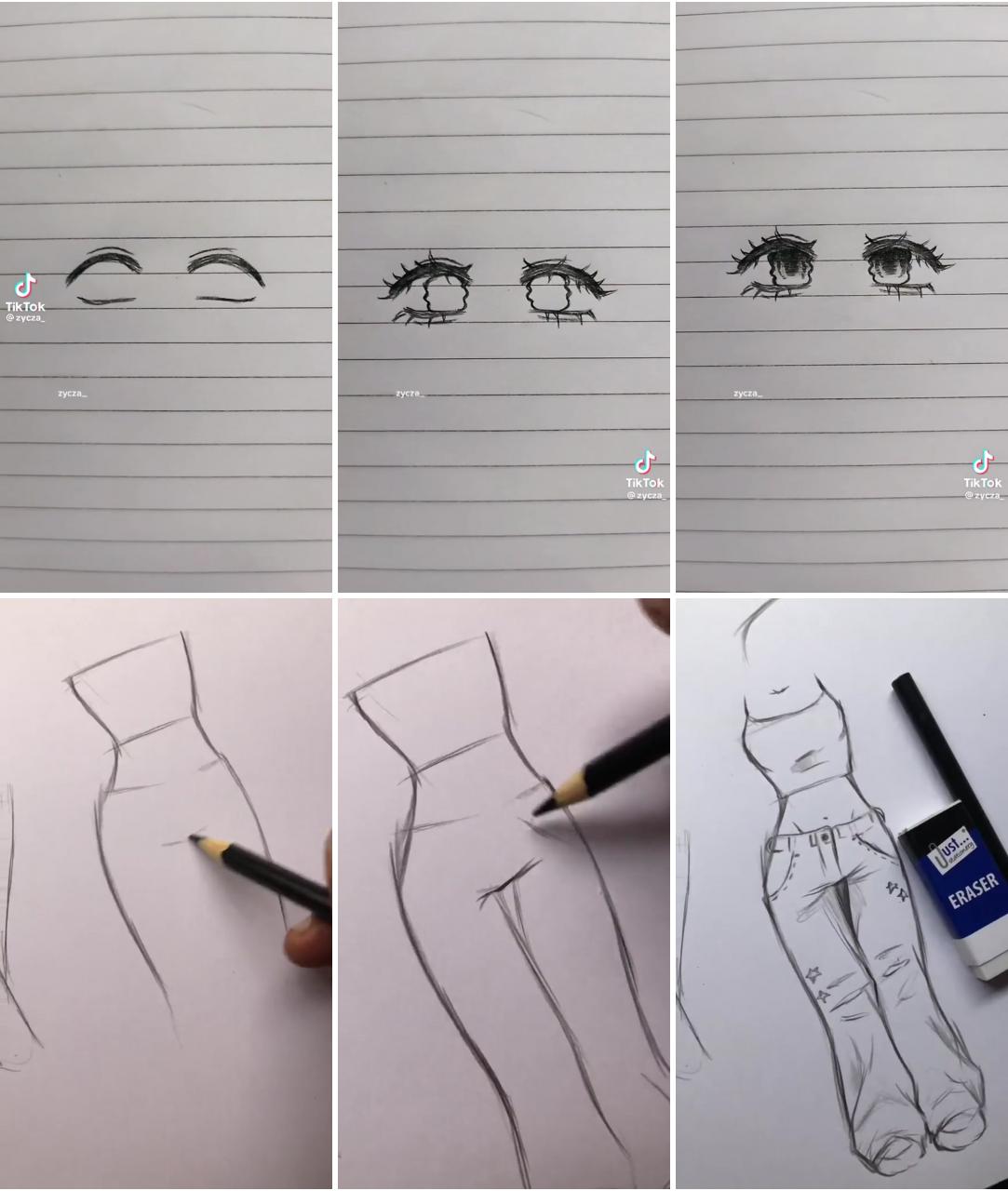 Eye drawing tutorial | pants tutorial - art tutorial - how to draw pants