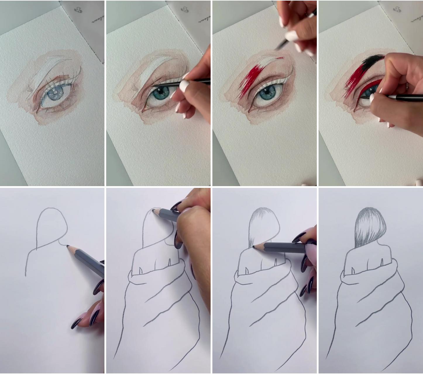 Eye watercolor painting tutorial | watercolor portrait tutorial
