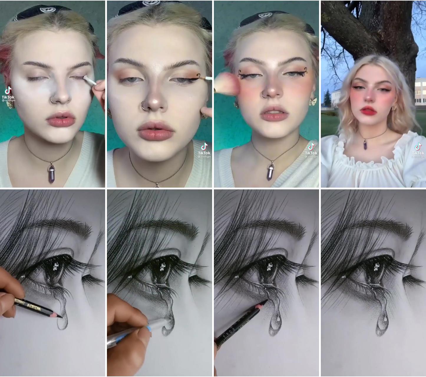 Fairycore makeup | eyes drawing