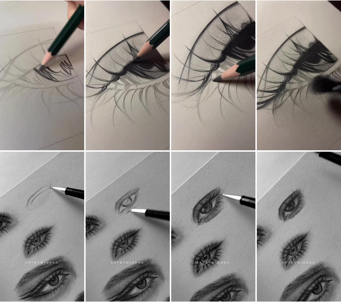 Finished eye drawing | eye sketch 