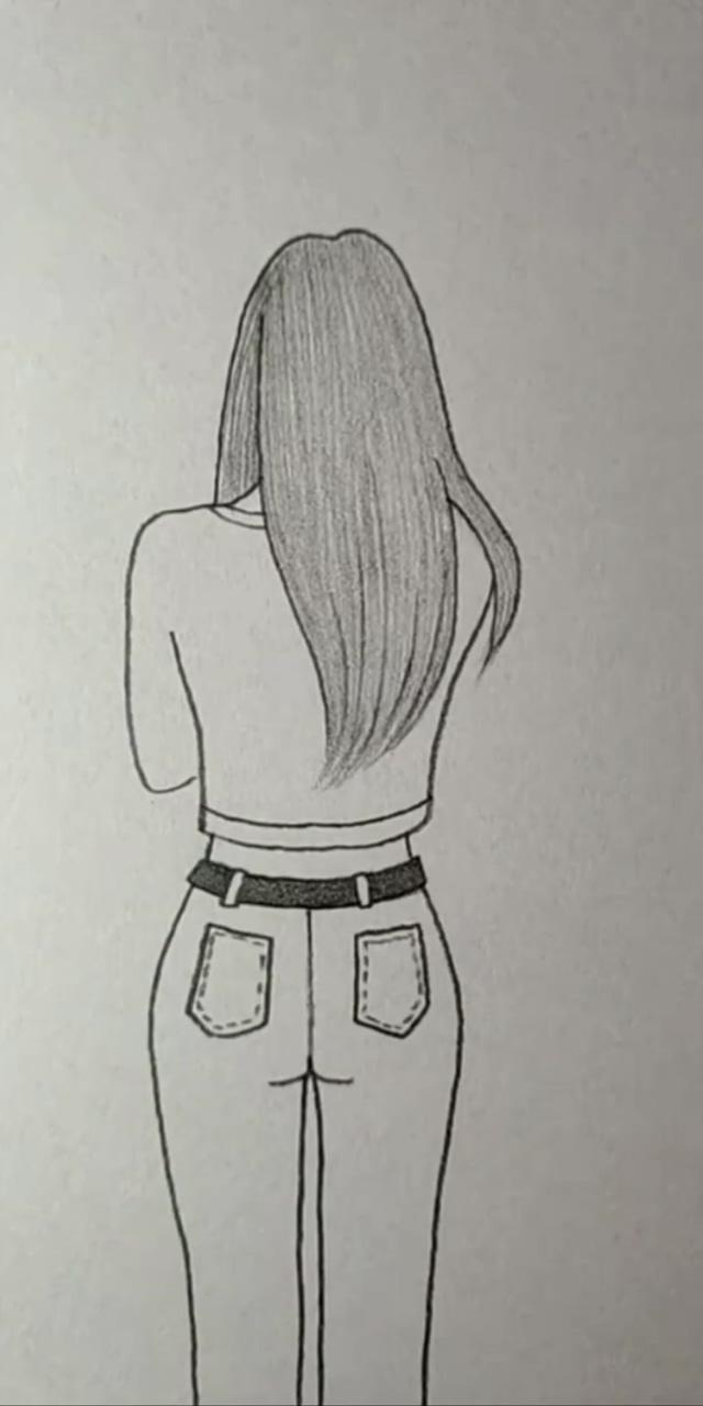Girl sketch | pencil drawings for beginners