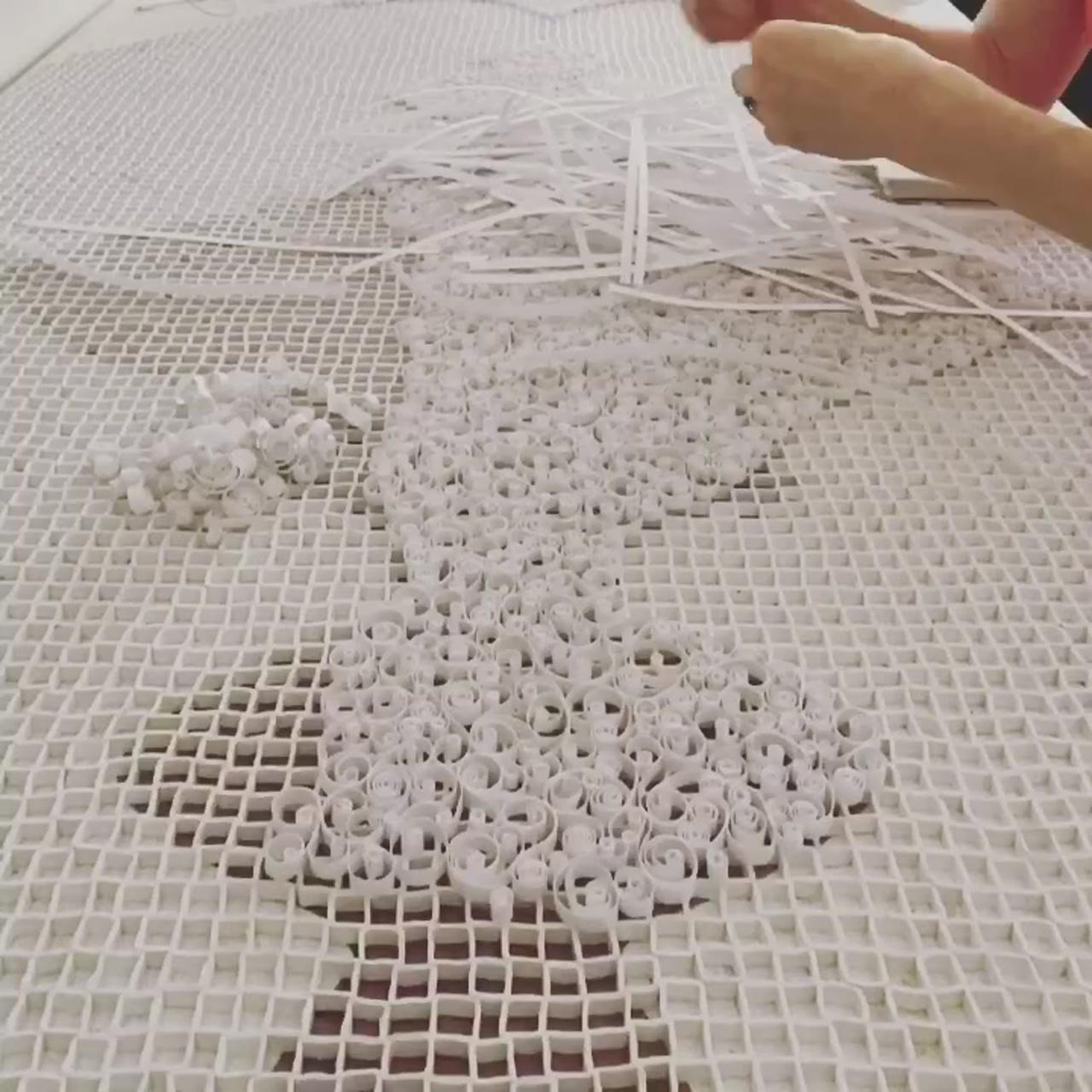 Griffin carrick design: quilled paper lace doily in progress | paper craft videos