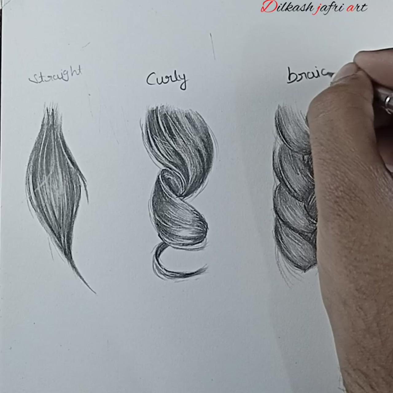 Hair drawing video tutorials; drawing videos