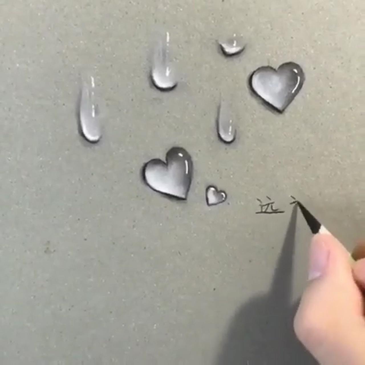 Heart drawing; cool pencil drawings