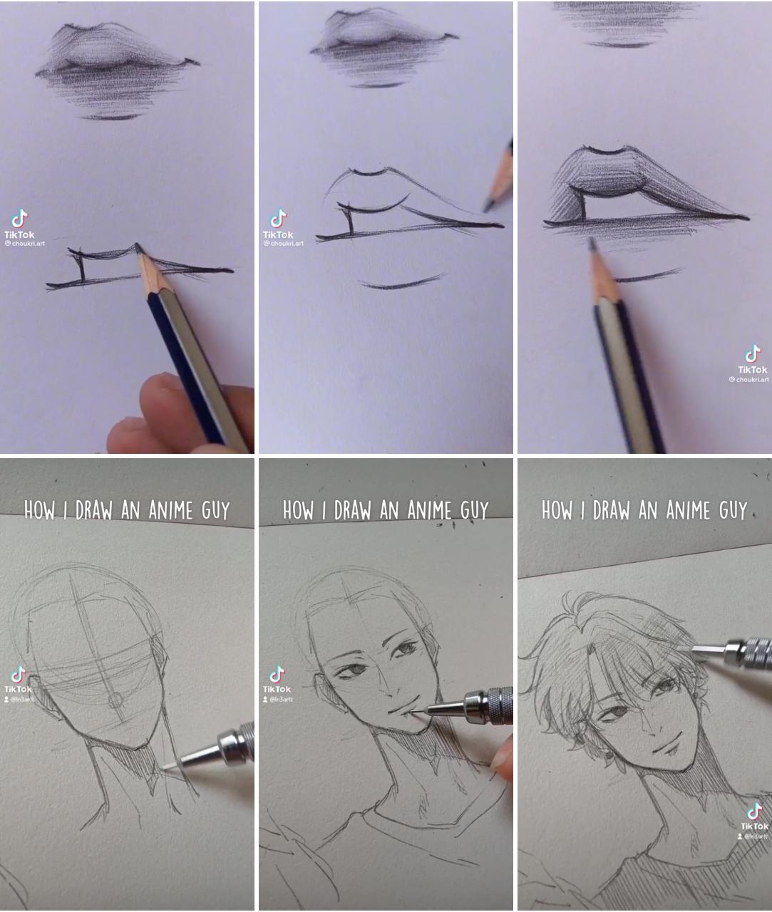How i draw an anime guy | cool pencil drawings