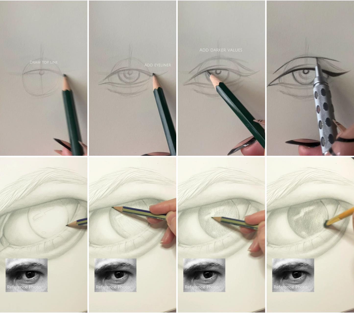 How i sketch an eye | august eye drawing project week 3: iris & highlights