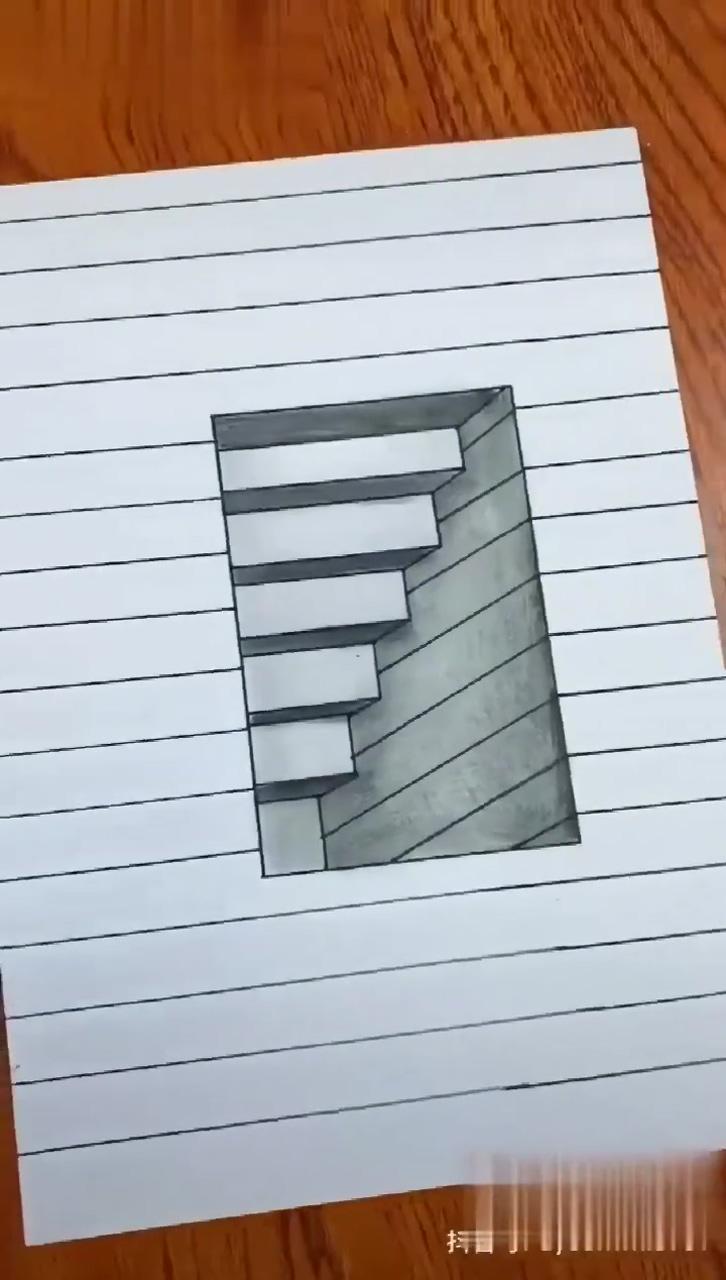 How to draw 3d stairs | pencil art drawings