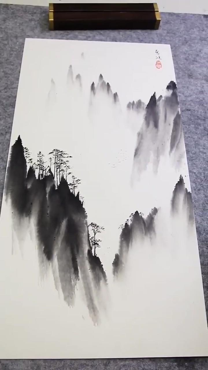 How to draw a bird; japanese ink painting