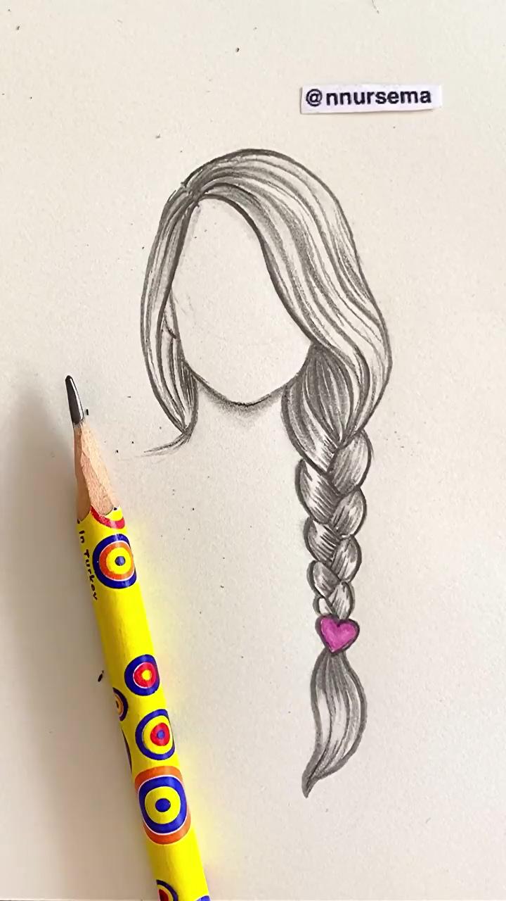 How to draw a braid | portrait drawing by nadia coolrista