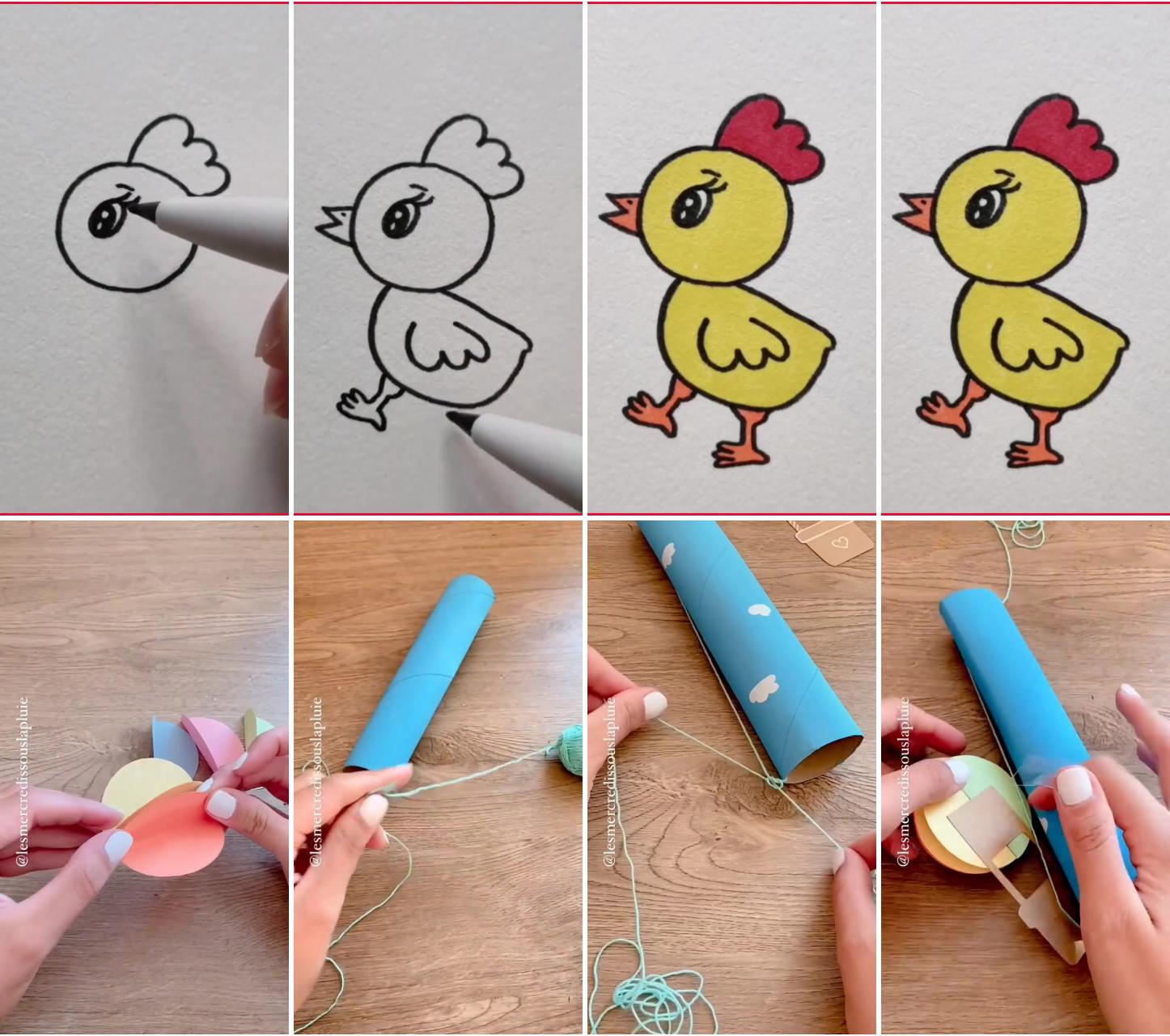 How to draw a chickens - easy step by step guide for kids | drawing images for kids