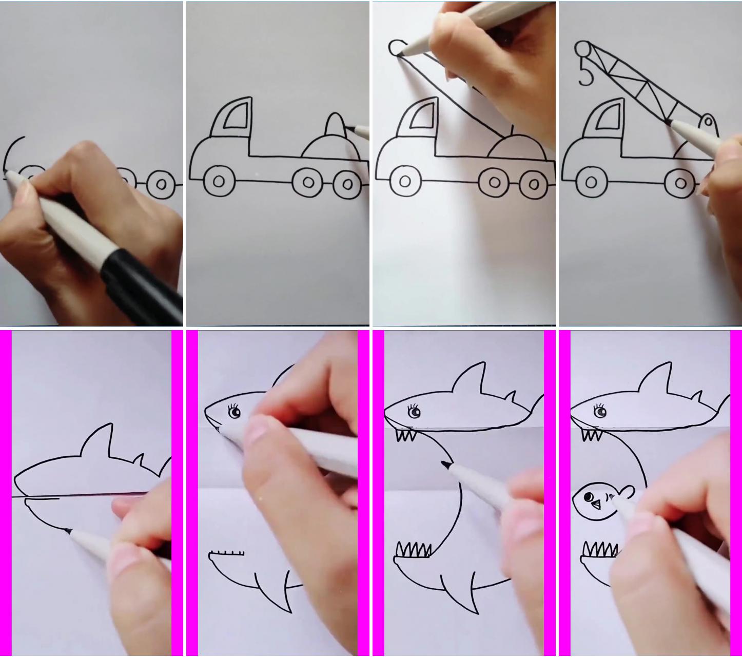 How to draw a cranes: a beginning artist's guide | learn how to draw shark with easy lessons