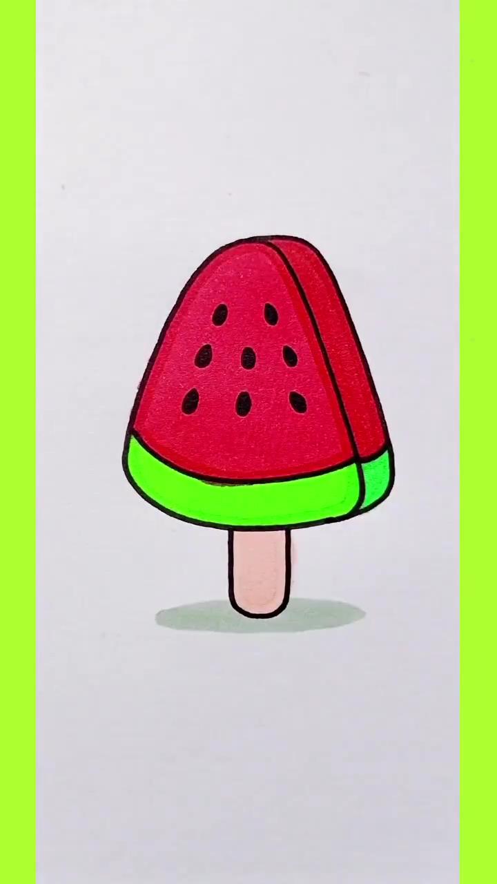 How to draw a cute ice-cream in a few easy steps | art&craft
