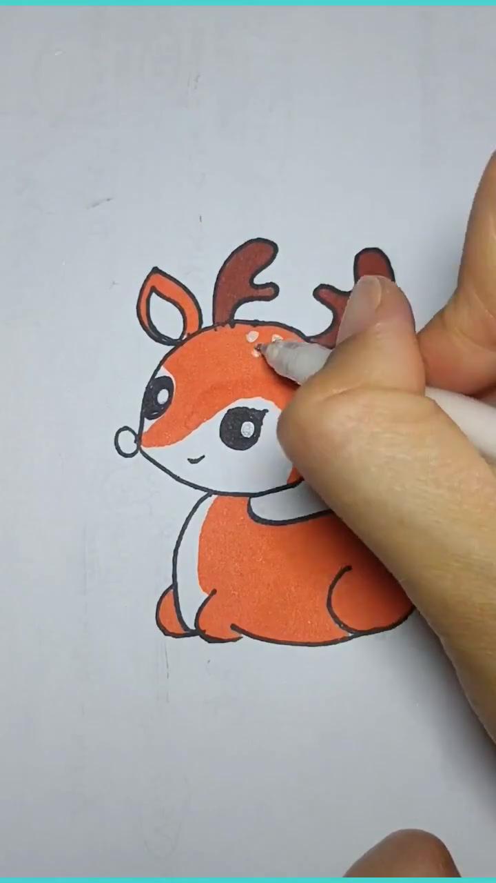 How to draw a deer when you have no drawing skills | how to draw a snowman