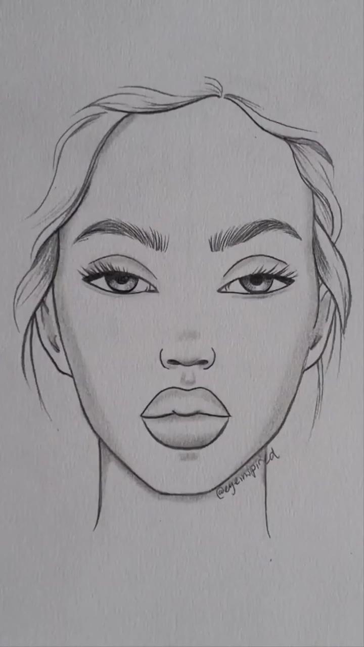 How to draw a face #girl #draw #drawing #art #artwork #cartoon #anime #portrait | enjoy the first hour of the interesting movie