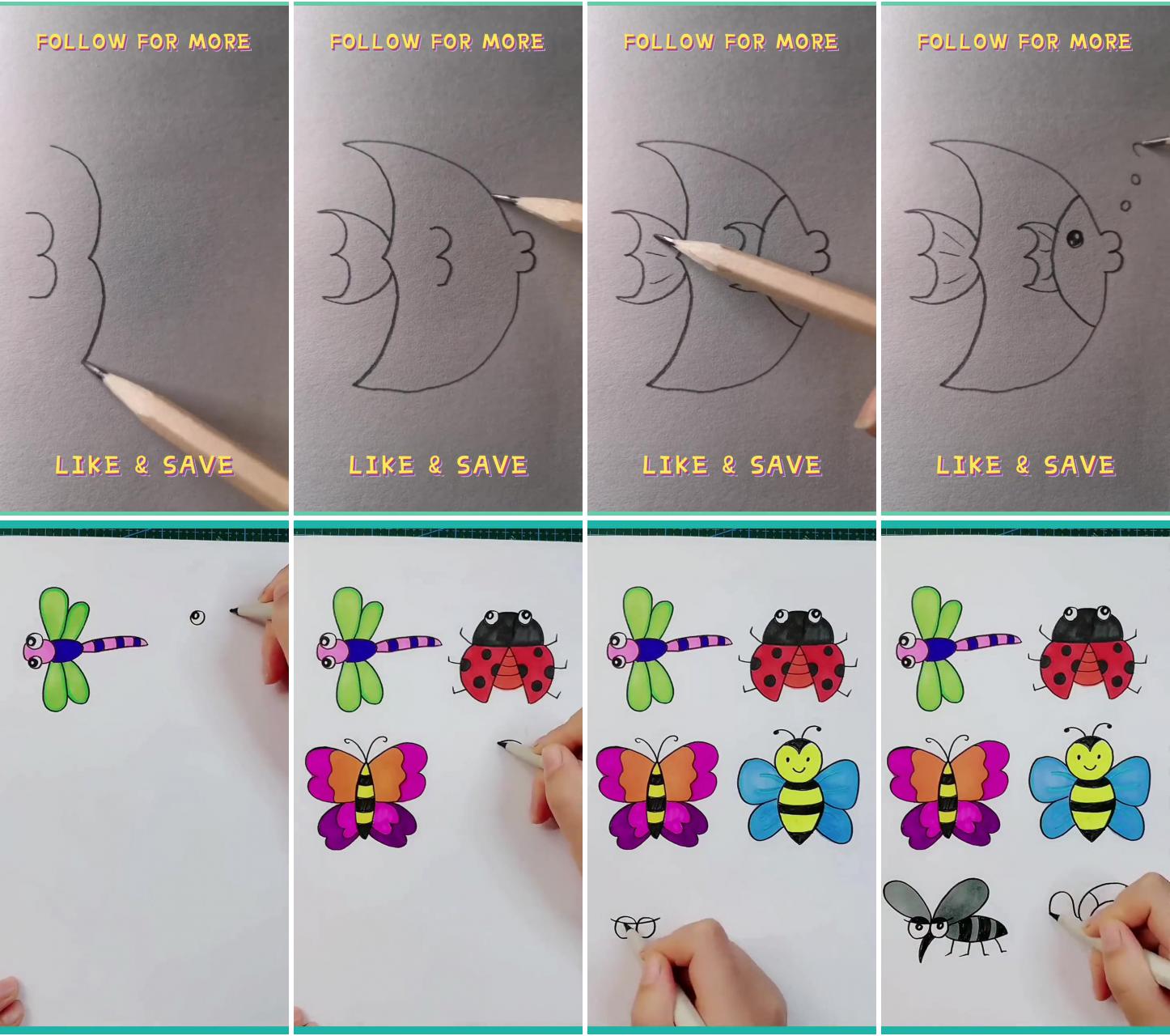 How to draw a fish - really easy drawing tutorial | how to draw a animals very easy