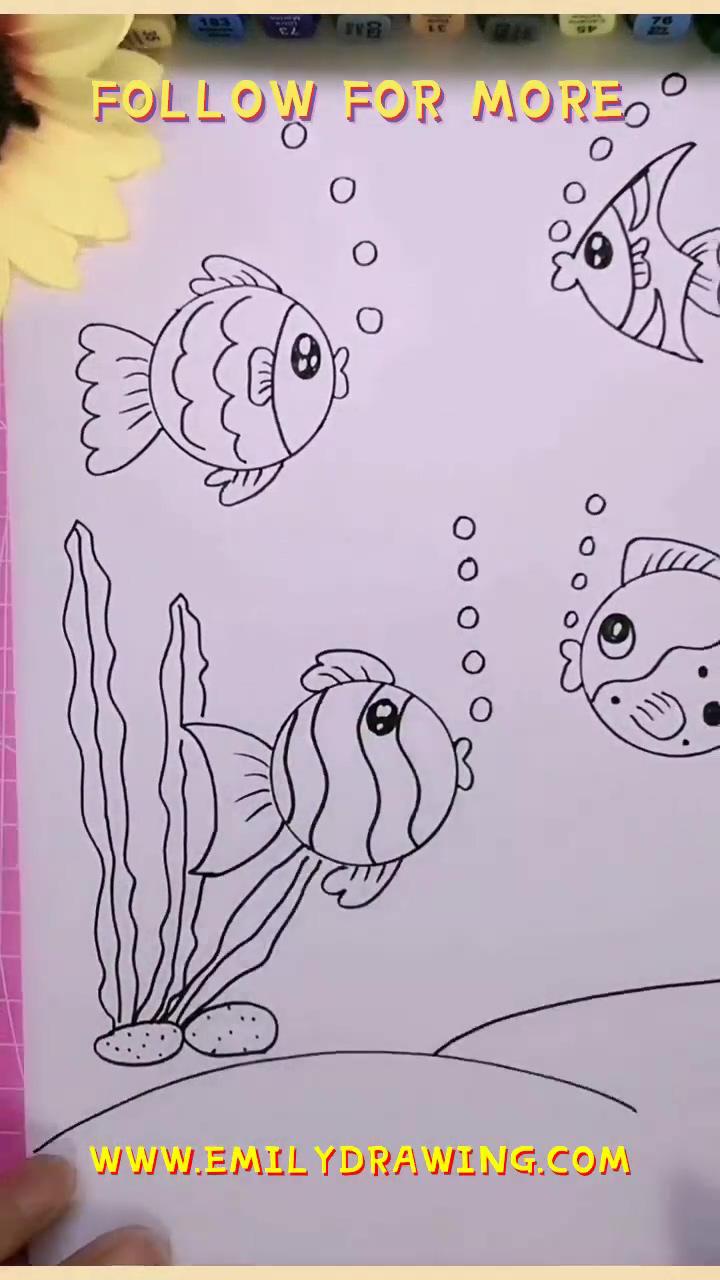 How to draw a fish step by step fish drawing tutorial | how to draw a strawberry: the five best free tutorials