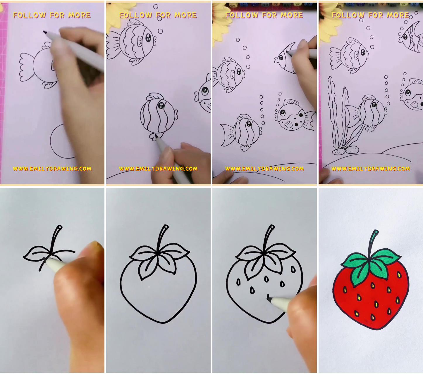 How to draw a fish step by step fish drawing tutorial | how to draw a strawberry: the five best free tutorials