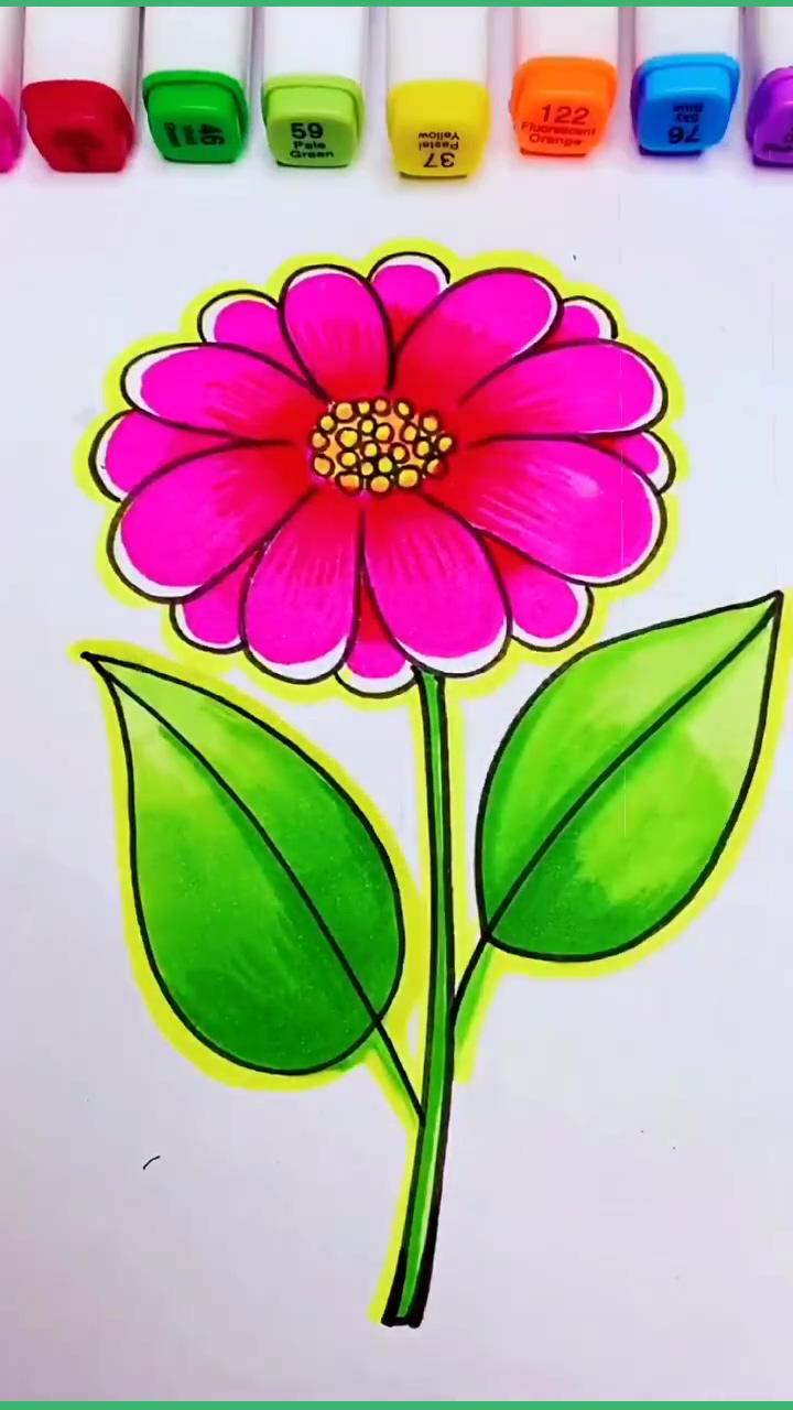 How to draw a flowers - step by step drawing guide for kids | hand crafts for kids