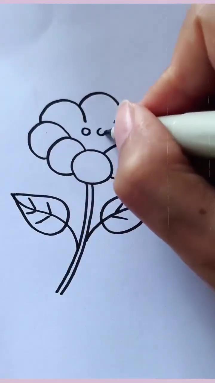How to draw a flowers, step by step, drawing guide | satisfying art #arts #satisfying #artwork #painting #paint #satisfy