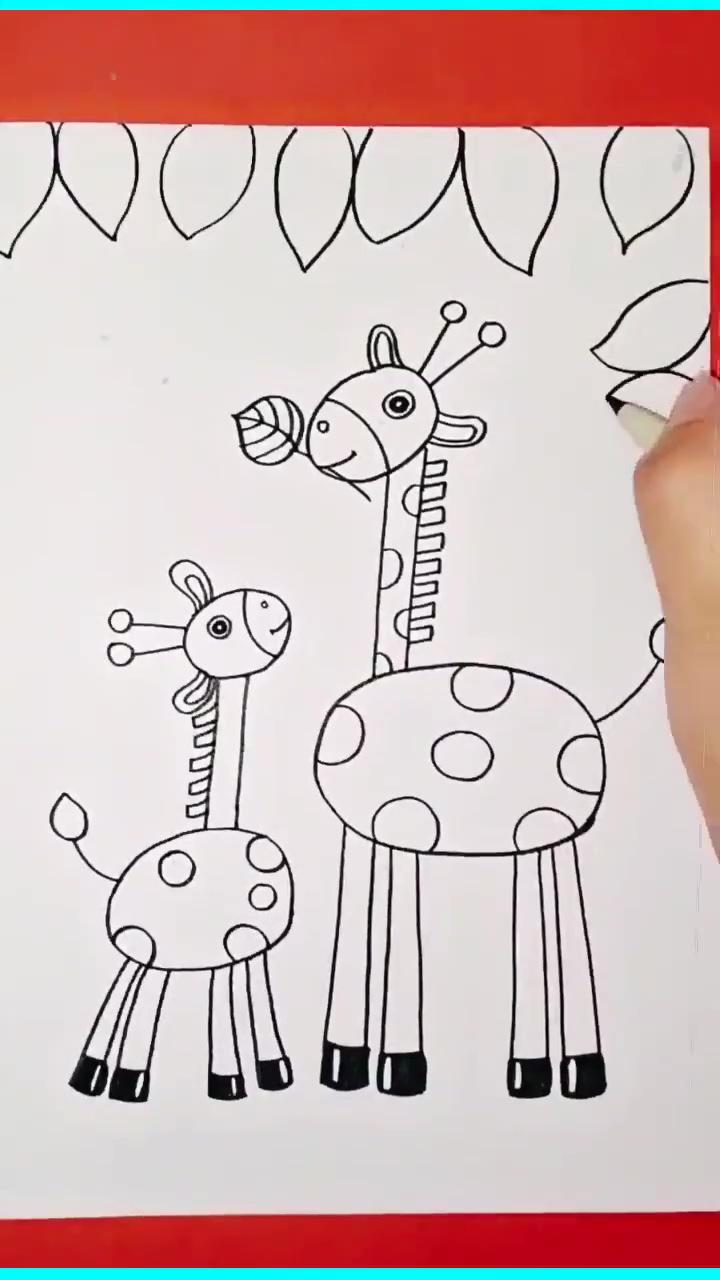 How to draw a giraffe easily, learning and creativity | paper toy craft